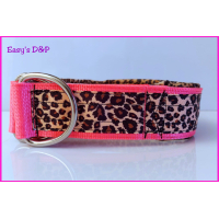 Halfcheck roze strik panterprint OP=OP